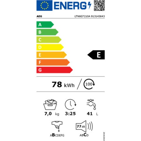 Lavatrice Aeg LTN6G7210A Copertura superiore