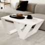 Tavolino da Caffè Alexandra House Living Diagonal Bianco Legno MDP 110 x 40 x 60 cm