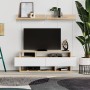 Mobile TV Alexandra House Living Bianco Marrone 125 x 42 x 32 cm