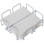 Portatovaglioli da tavola Alexandra House Living Bianco Metallo 21 x 7 x 21 cm