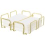 Portatovaglioli da tavola Alexandra House Living Dorato Metallo 21 x 7 x 21 cm