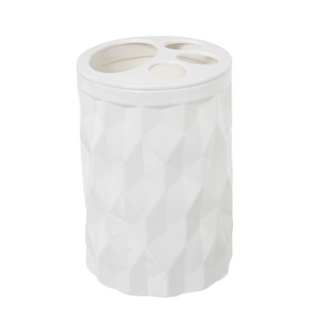 Portaspazzolini da Denti Alexandra House Living Bianco Acrilico Plastica 8 x 12 x 8 cm