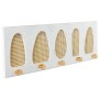 Appendiabiti da parete Alexandra House Living Giallo Bianco Legno 60 x 17 x 4 cm 5 Grucce