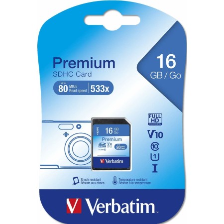 Scheda Di Memoria SD Verbatim PREMIUM SDHC C10/U1 16 GB