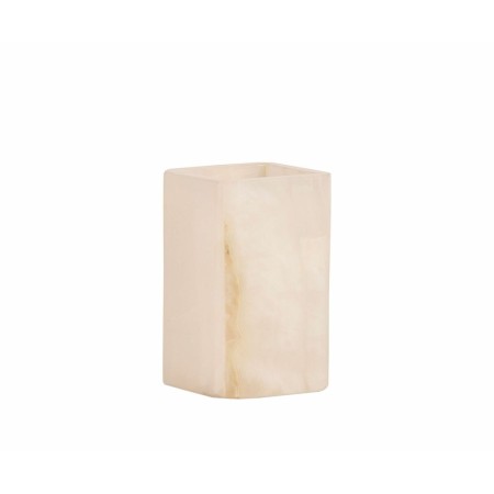 Portaspazzolini da Denti Alexandra House Living Bianco Beige Marmo 7 x 11 x 7 cm