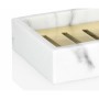 Portasapone Alexandra House Living Bianco Dorato Acciaio inossidabile Poliresina 9 x 3 x 12 cm