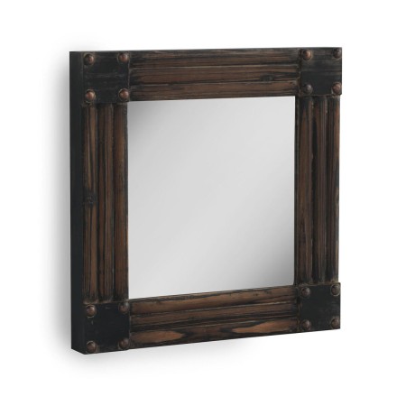 Specchio da parete Alexandra House Living Marrone 57 x 57 x 6 cm