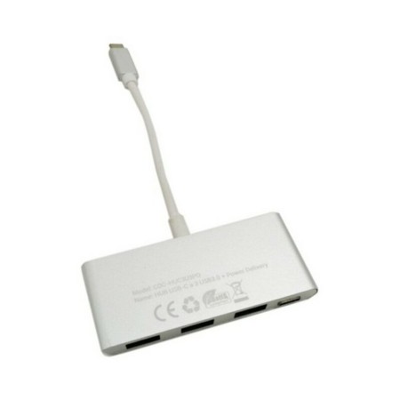 Hub USB C CoolBox COO-HUC3U3PD Alluminio Bianco