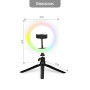 Ring Light Ricaricabile per Selfie KSIX Smartphone 12W