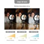 Ring Light Ricaricabile per Selfie KSIX Smartphone 12W