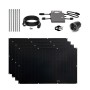 Kit Solare Autoinstallante Flex Full Black 800W x4 pannelli solari ultraleggeri e flessibili. Utilizzo per balcone.