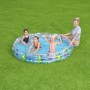 Bestway Piscina Gonfiabile Infantile 3 Anelli Trasparente Vita Marina 183x33 cm +2 Anni Giardino 51005