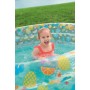 Bestway Piscina Gonfiabile 3 Anelli Trasparente Tropicale 150x53 cm +6 Anni Giardino 51045