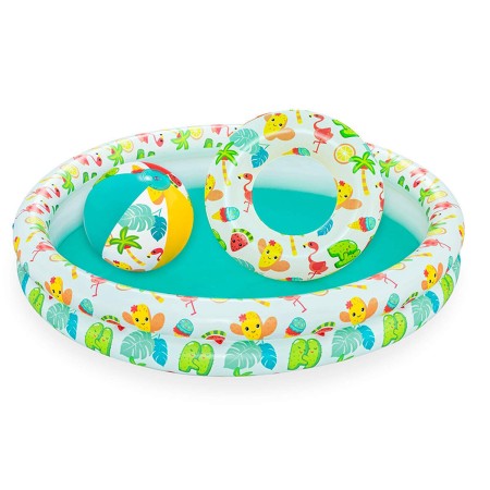 Bestway Piscina Gonfiabile per Bambini 2 Anelli Set 122x20 cm +2 Anni Giardino 51124