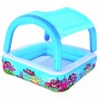 Bestway Piscina Gonfiabile Infantile Tetto Rimovibile 140x140x114 cm +2 Anni Giardino 52192