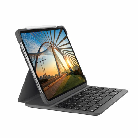 Tastiera Logitech iPad Pro 11 Nero Grigio Grafite Qwerty in Spagnolo