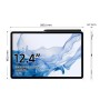 Tablet Samsung Galaxy Tab S8 Plus 5G Argentato 5G 8 GB 128 GB 8 GB RAM