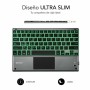 Tastiera con Touchpad Subblim SUB-KBT-SMBT51 Grigio Multicolore Qwerty in Spagnolo QWERTY