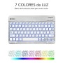 Tastiera Bluetooth Subblim SUB-KBT-SMBL30 Multicolore Argentato Qwerty in Spagnolo QWERTY