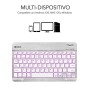 Tastiera Bluetooth Subblim SUB-KBT-SMBL30 Multicolore Argentato Qwerty in Spagnolo QWERTY