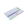 Tastiera per Giochi Newskill Gungnyr TKL Pro Ivory LED RGB Qwerty in Spagnolo Bianco