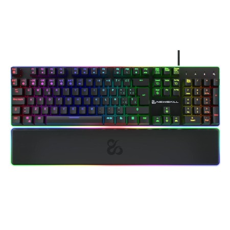 Tastiera per Giochi Newskill Gungnyr Pro Nero LED RGB Qwerty in Spagnolo