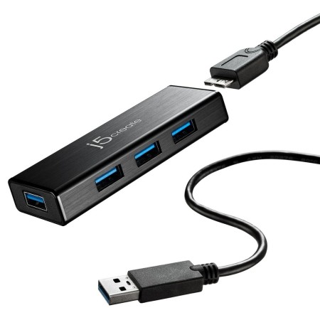 Hub USB j5create JUH340-N Nero 60 cm (1 Unità)