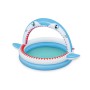 Bestway Piscina Gonfiabile per Bambini 2 Anelli Squalo Spruzzatore 163x127x92 cm +2 Anni Giardino 53157