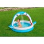 Bestway Piscina Gonfiabile per Bambini 2 Anelli Squalo Spruzzatore 163x127x92 cm +2 Anni Giardino 53157