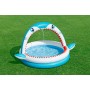 Bestway Piscina Gonfiabile per Bambini 2 Anelli Squalo Spruzzatore 163x127x92 cm +2 Anni Giardino 53157