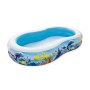 Bestway Piscina Gonfiabile 2 Camere Fondale Marino 262x157x46 cm +3 Anni Giardino 54118