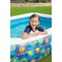 Bestway Piscina Gonfiabile 3 Camere Floreale 229x152x56 cm +6 Anni Giardino 54120