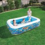 Bestway Piscina Gonfiabile 3 Camere Floreale 229x152x56 cm +6 Anni Giardino 54120