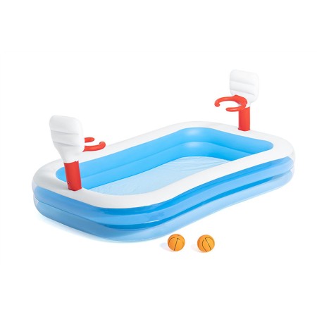 Bestway Piscina Gonfiabile Infantile Gioco Basket 251x168x102 cm +3 Anni Giardino 54122