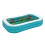 Bestway Piscina Gonfiabile 2 Camere Fondo 3D Marina con Accessori 262x175x51 cm +3 Anni Giardino 54177