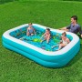 Bestway Piscina Gonfiabile 2 Camere Fondo 3D Marina con Accessori 262x175x51 cm +3 Anni Giardino 54177