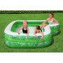 Bestway Piscina Gonfiabile 2 Camere Tropical 231x231x51 cm +6 Anni Giardino 54336