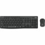 Tastiera e Mouse Wireless Logitech MK295 Nero Bianco Grigio portoghese