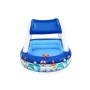 Bestway Piscina Gonfiabile Bambini Tetto Rimovibile Barca con Volante 213x155x132 cm +3 Anni Giardino 54370