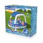 Bestway Piscina Gonfiabile Bambini Tetto Rimovibile Barca con Volante 213x155x132 cm +3 Anni Giardino 54370