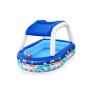 Bestway Piscina Gonfiabile Bambini Tetto Rimovibile Barca con Volante 213x155x132 cm +3 Anni Giardino 54370