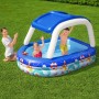 Bestway Piscina Gonfiabile Bambini Tetto Rimovibile Barca con Volante 213x155x132 cm +3 Anni Giardino 54370