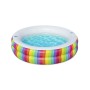 Bestway Piscina per Bambini 2 Anelli Arcobaleno 206x206x51 cm +6 Anni Giardino 54443