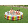 Bestway Piscina per Bambini 2 Anelli Arcobaleno 206x206x51 cm +6 Anni Giardino 54443