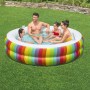 Bestway Piscina per Bambini 2 Anelli Arcobaleno 206x206x51 cm +6 Anni Giardino 54443