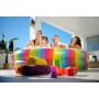 Bestway Piscina per Bambini 2 Anelli Arcobaleno 206x206x51 cm +6 Anni Giardino 54443