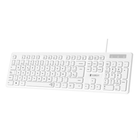 Tastiera Subblim SUBKBC0SSK51 Bianco Qwerty in Spagnolo