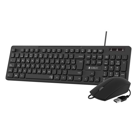 Tastiera e Mouse Subblim SUBKBC-CSSK01 Nero QWERTY