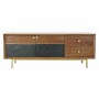 Mobile TV DKD Home Decor Marrone Nero Acacia (130 x 42 x 49 cm)