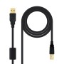 Cavo USB 2.0 A con USB B NANOCABLE 10.01.1202 Nero 2 m